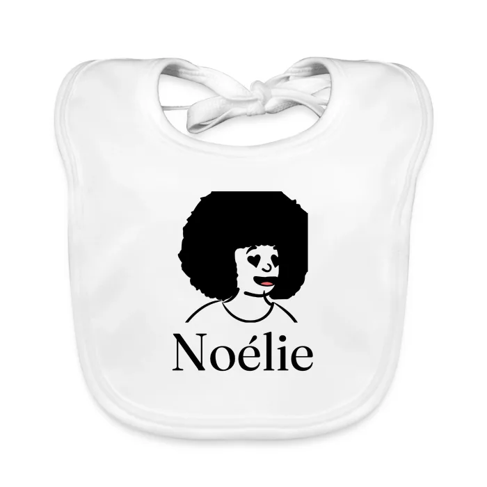 Bavoir bébé personnalisé au prénom Noélie