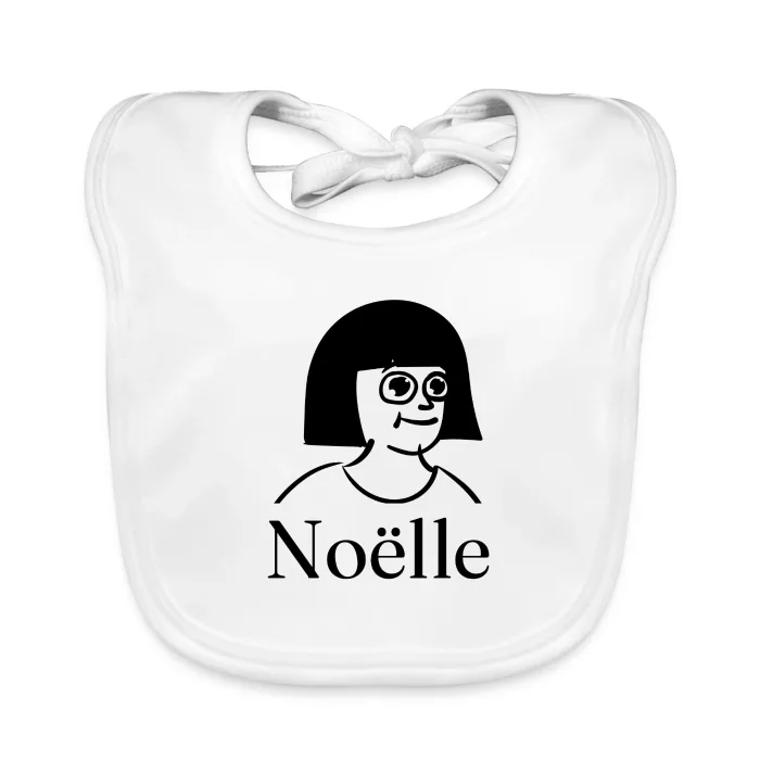 Bavoir bébé personnalisé au prénom Noëlle
