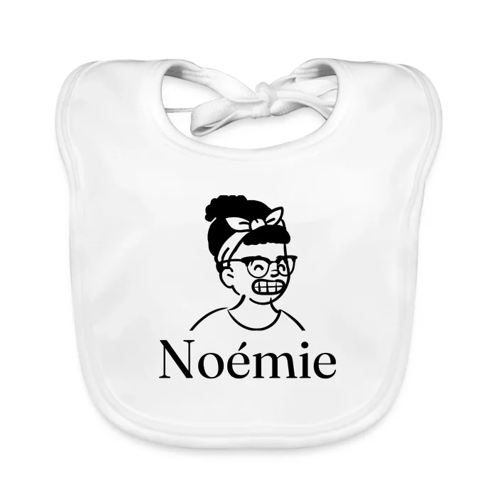 Bavoir bébé personnalisé au prénom Noémie