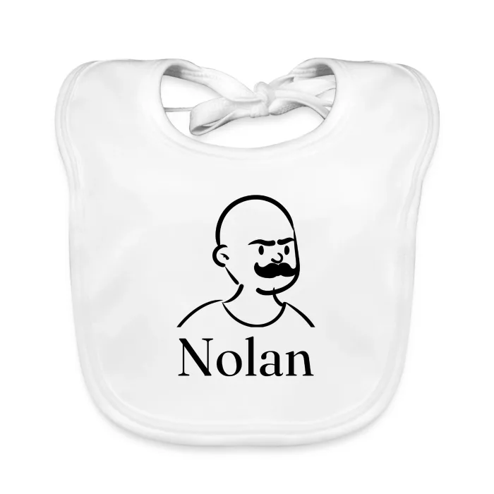 Bavoir bébé personnalisé au prénom Nolan