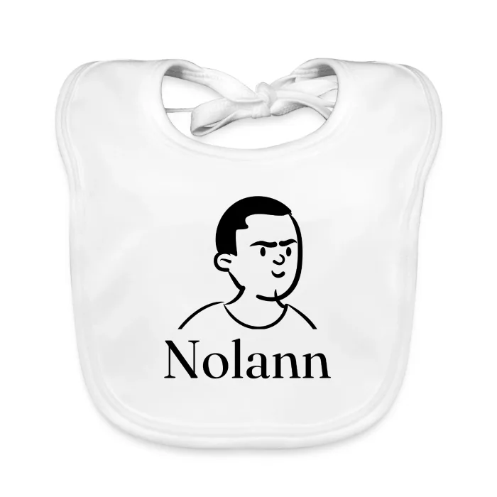 Bavoir bébé personnalisé au prénom Nolann