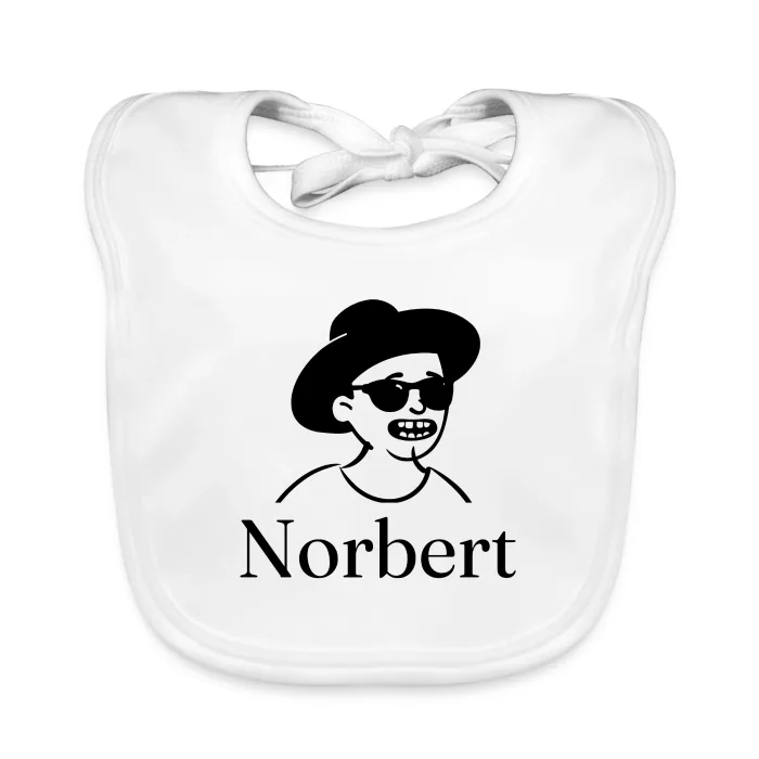 Bavoir bébé personnalisé au prénom Norbert