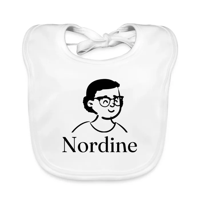 Bavoir bébé personnalisé au prénom Nordine