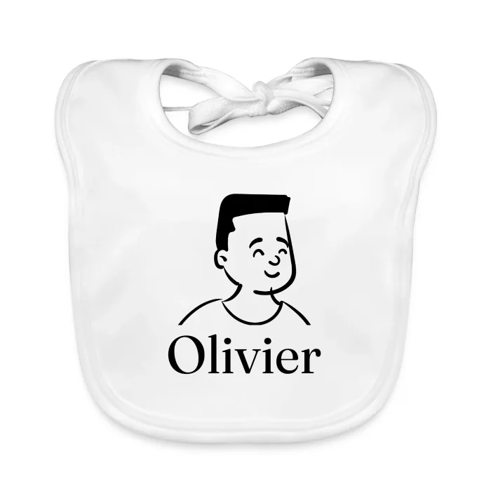 Bavoir bébé personnalisé au prénom Olivier