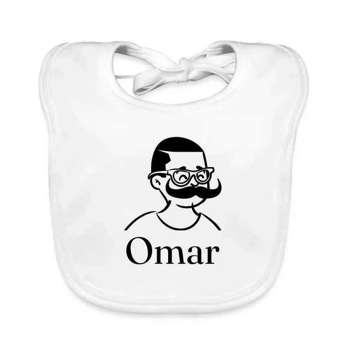 Bavoir bébé personnalisé au prénom Omar