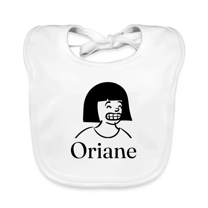 Bavoir bébé personnalisé au prénom Oriane