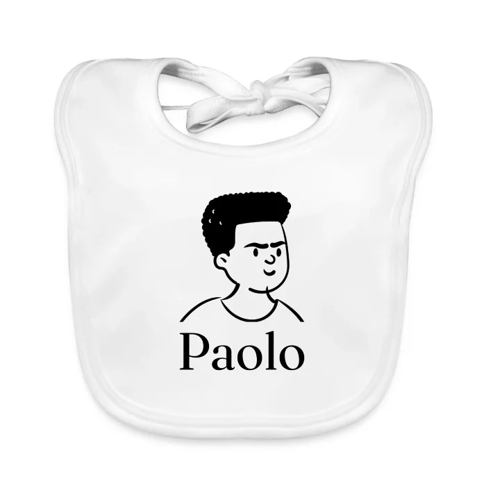 Bavoir bébé personnalisé au prénom Paolo