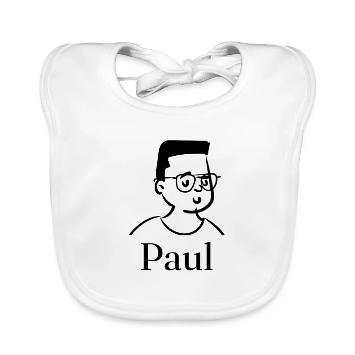Bavoir bébé personnalisé au prénom Paul