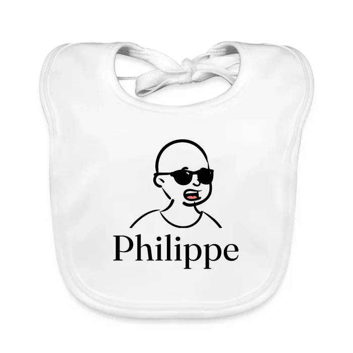 Bavoir bébé personnalisé au prénom Philippe