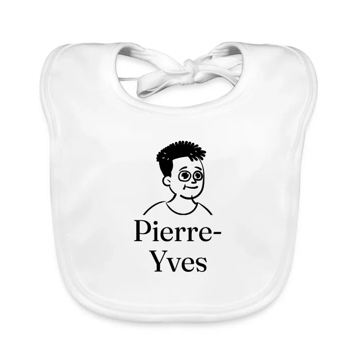 Bavoir bébé personnalisé au prénom Pierre-Yves