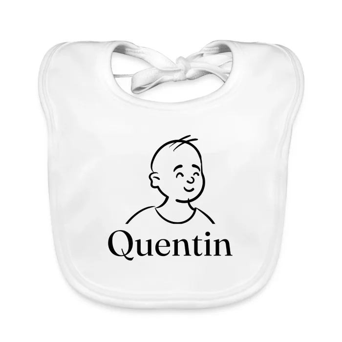 Bavoir bébé personnalisé au prénom Quentin