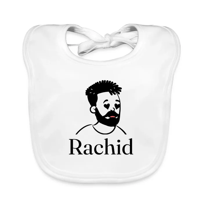 Bavoir bébé personnalisé au prénom Rachid