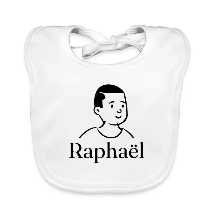 Bavoir bébé personnalisé au prénom Raphaël