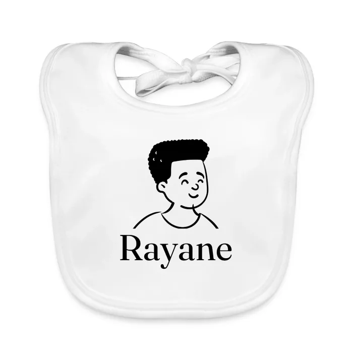Bavoir bébé personnalisé au prénom Rayane
