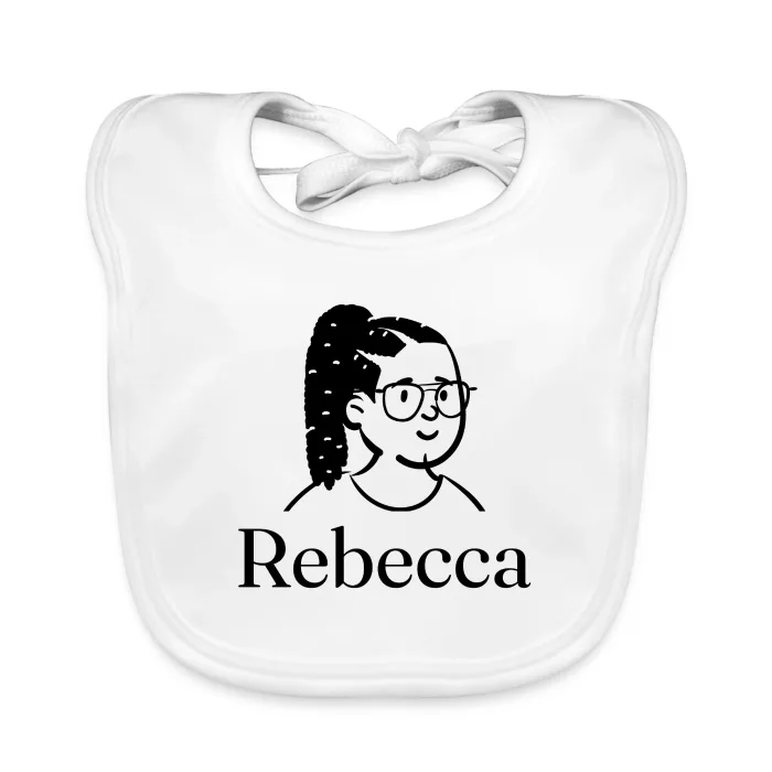 Bavoir bébé personnalisé au prénom Rebecca