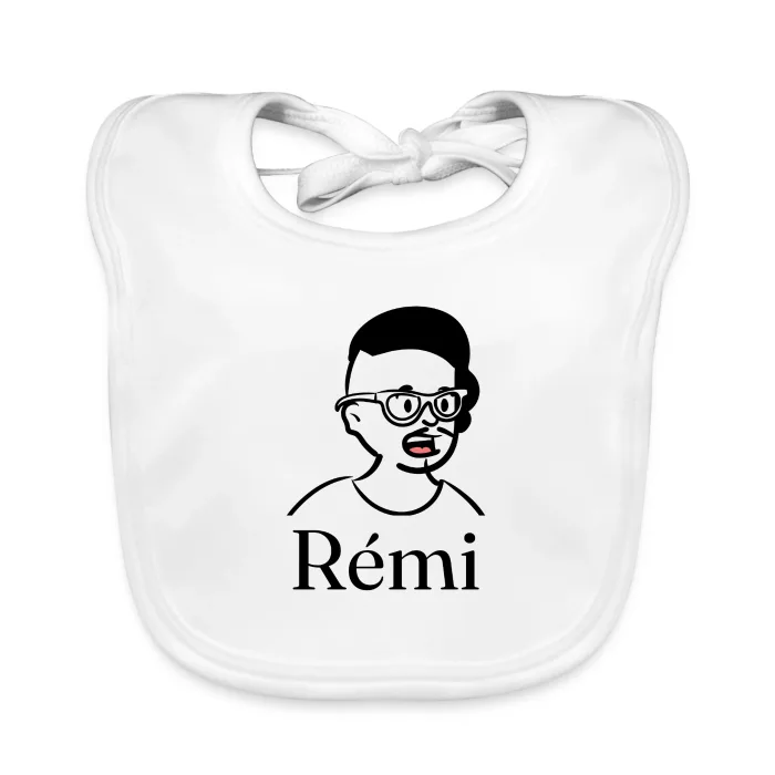Bavoir bébé personnalisé au prénom Rémi