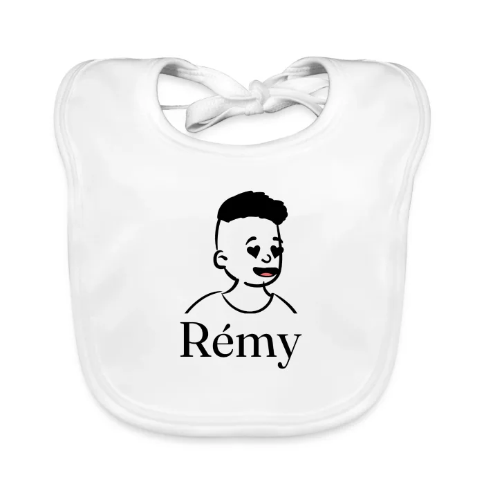 Bavoir bébé personnalisé au prénom Rémy