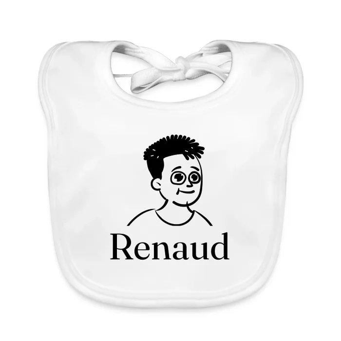 Bavoir bébé personnalisé au prénom Renaud