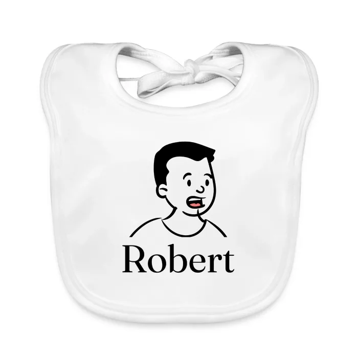 Bavoir bébé personnalisé au prénom Robert