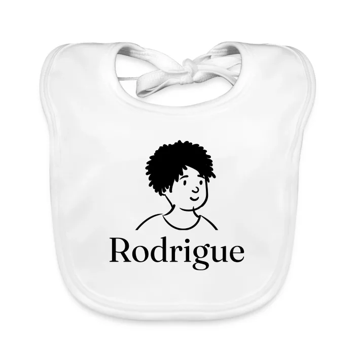 Bavoir bébé personnalisé au prénom Rodrigue