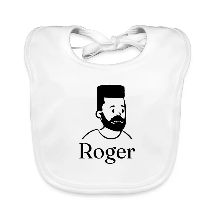 Bavoir bébé personnalisé au prénom Roger