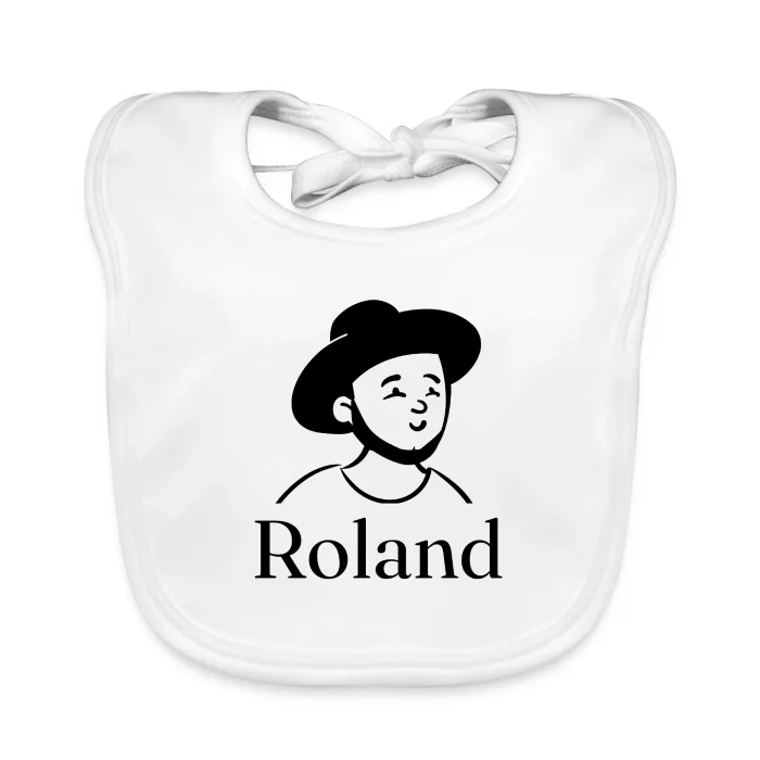 Bavoir bébé personnalisé au prénom Roland