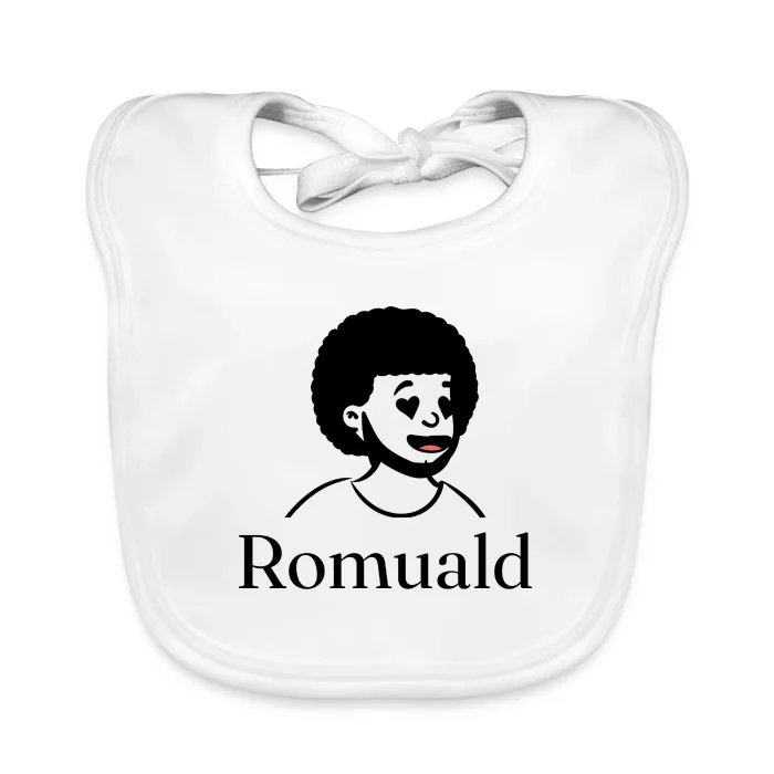Bavoir bébé personnalisé au prénom Romuald