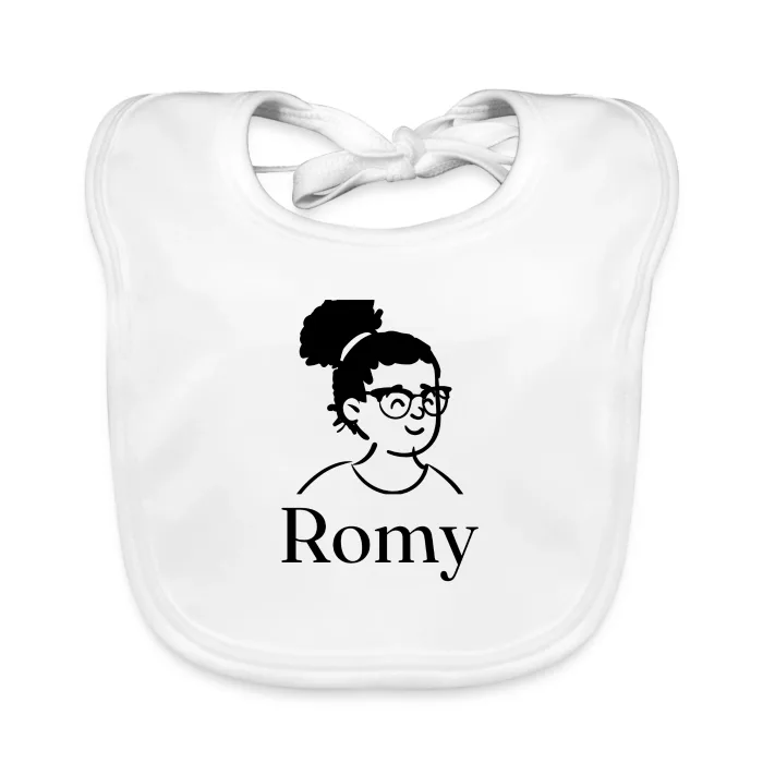 Bavoir bébé personnalisé au prénom Romy