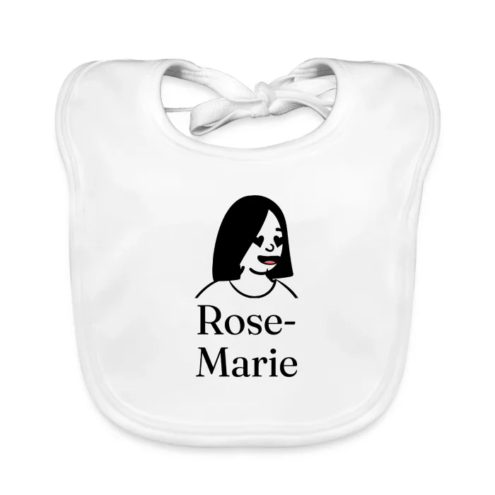 Bavoir bébé personnalisé au prénom Rose-Marie