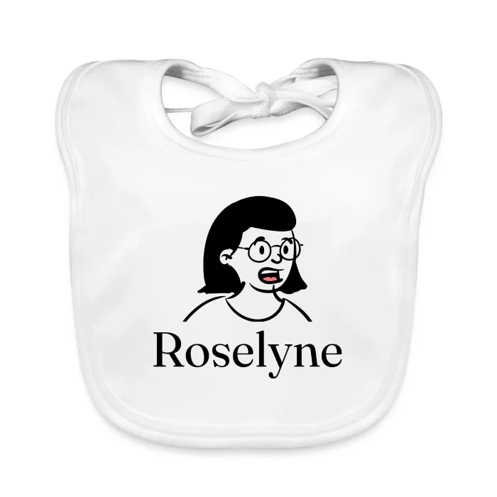 Bavoir bébé personnalisé au prénom Roselyne