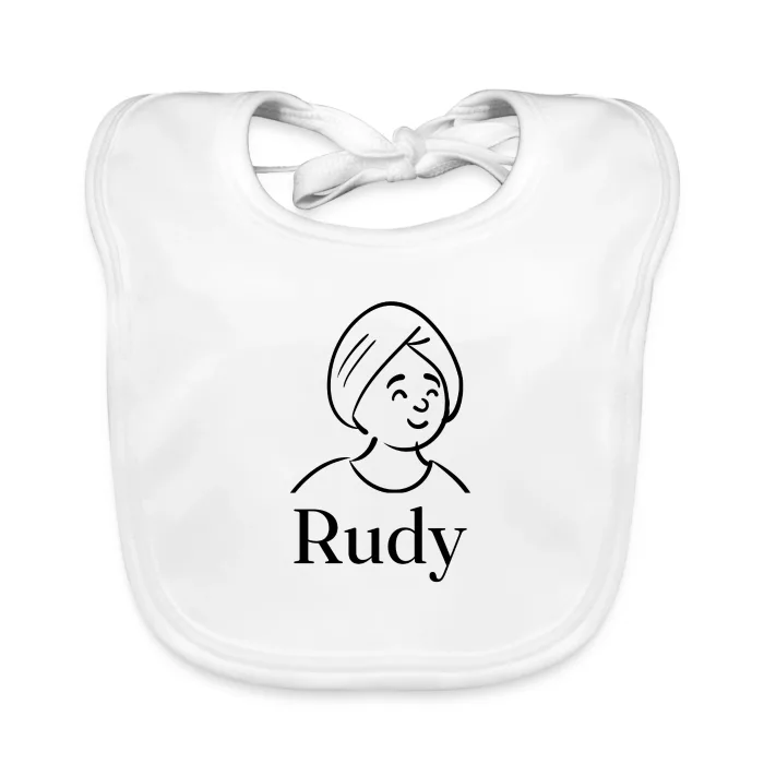 Bavoir bébé personnalisé au prénom Rudy