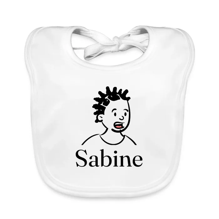 Bavoir bébé personnalisé au prénom Sabine