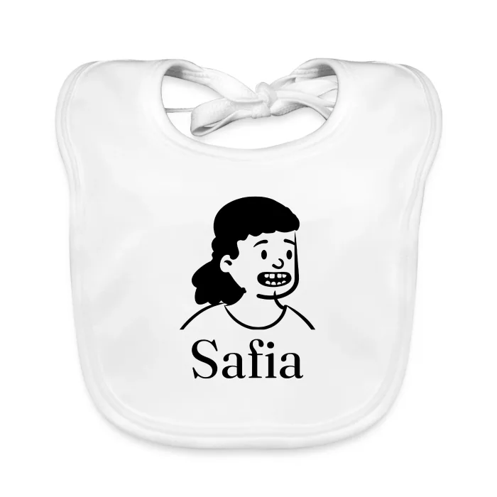 Bavoir bébé personnalisé au prénom Safia