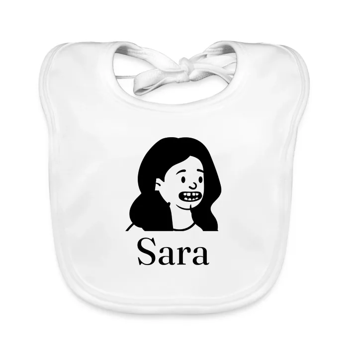 Bavoir bébé personnalisé au prénom Sara