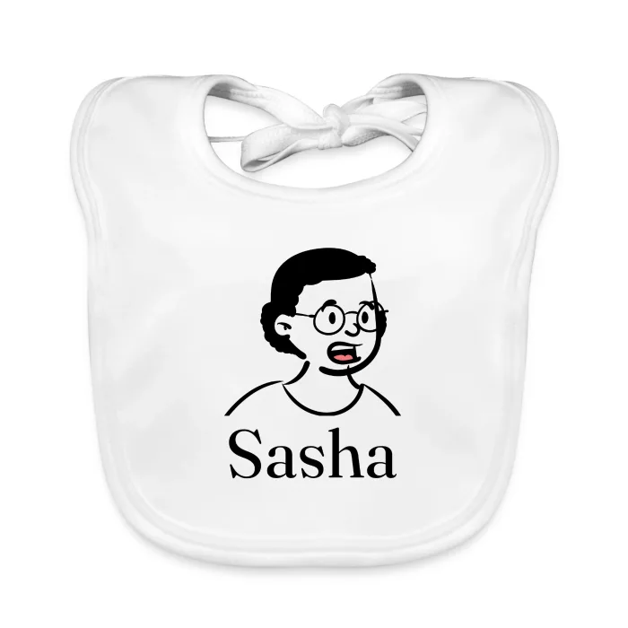 Bavoir bébé personnalisé au prénom Sasha