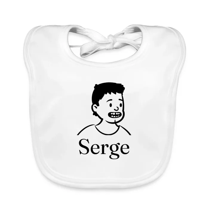 Bavoir bébé personnalisé au prénom Serge