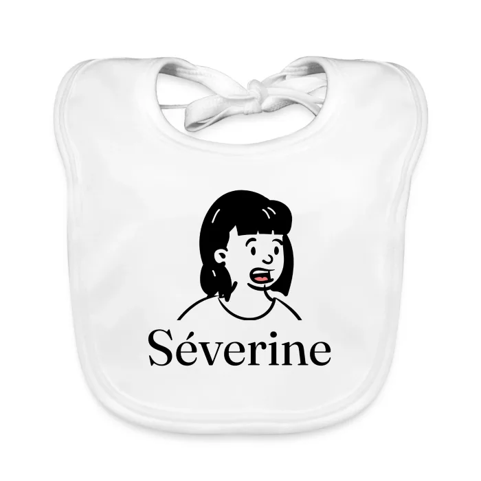 Bavoir bébé personnalisé au prénom Séverine