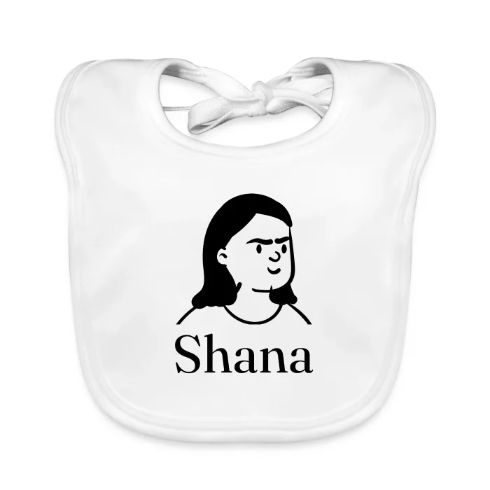 Bavoir bébé personnalisé au prénom Shana