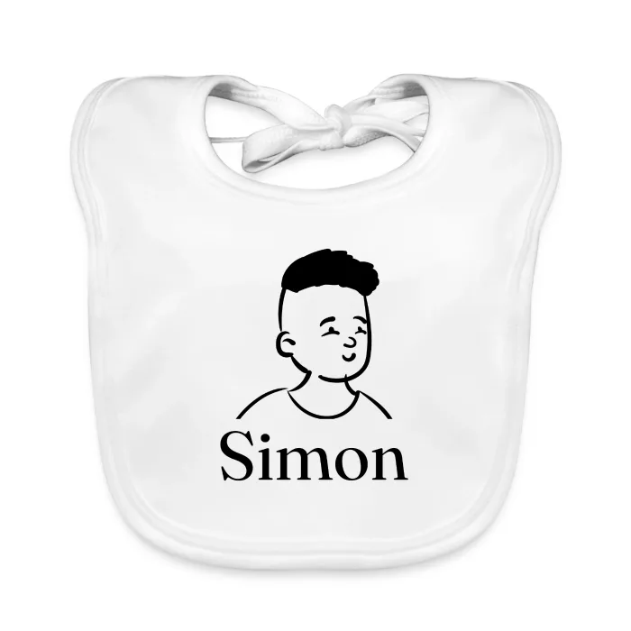 Bavoir bébé personnalisé au prénom Simon