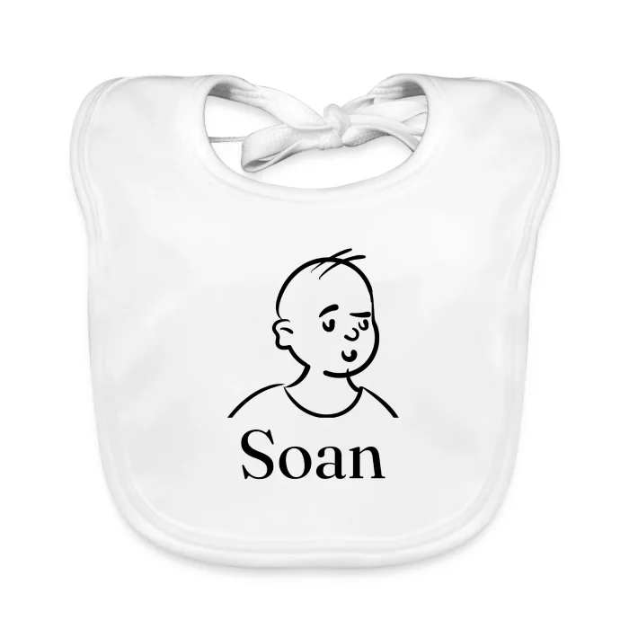 Bavoir bébé personnalisé au prénom Soan