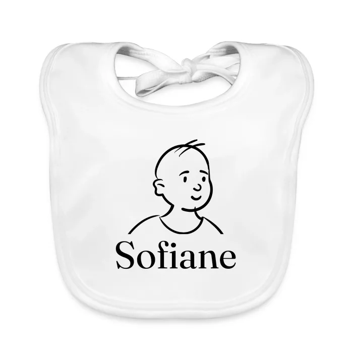 Bavoir bébé personnalisé au prénom Sofiane