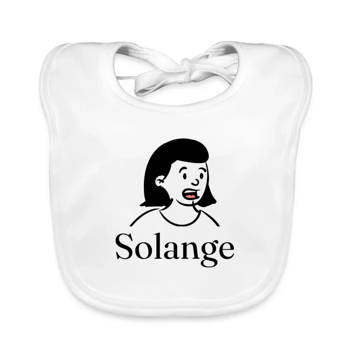 Bavoir bébé personnalisé au prénom Solange