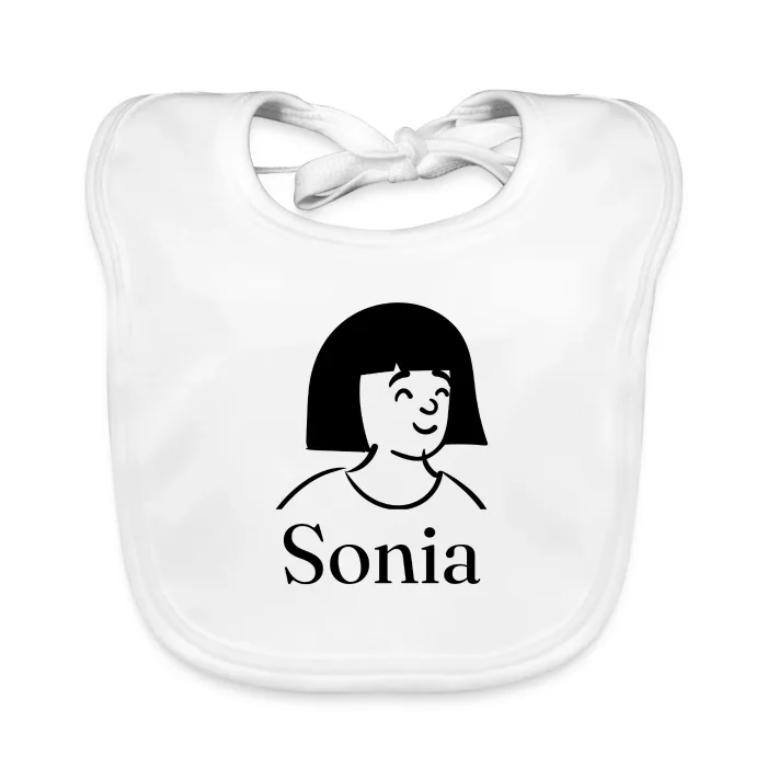 Bavoir bébé personnalisé au prénom Sonia