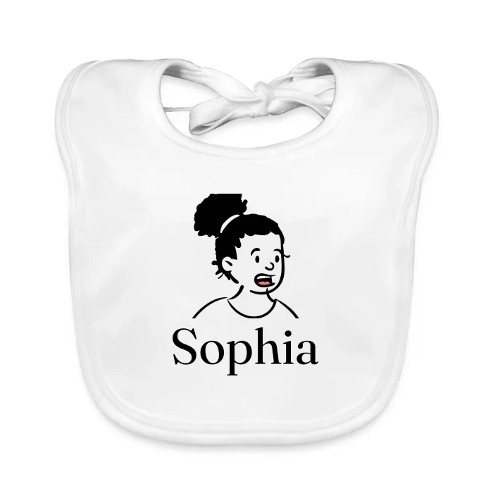 Bavoir bébé personnalisé au prénom Sophia