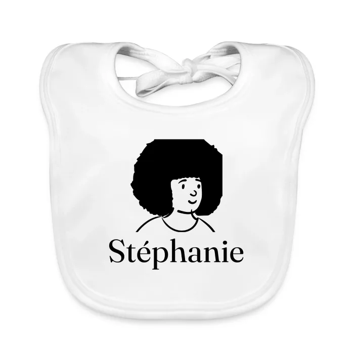 Bavoir bébé personnalisé au prénom Stéphanie