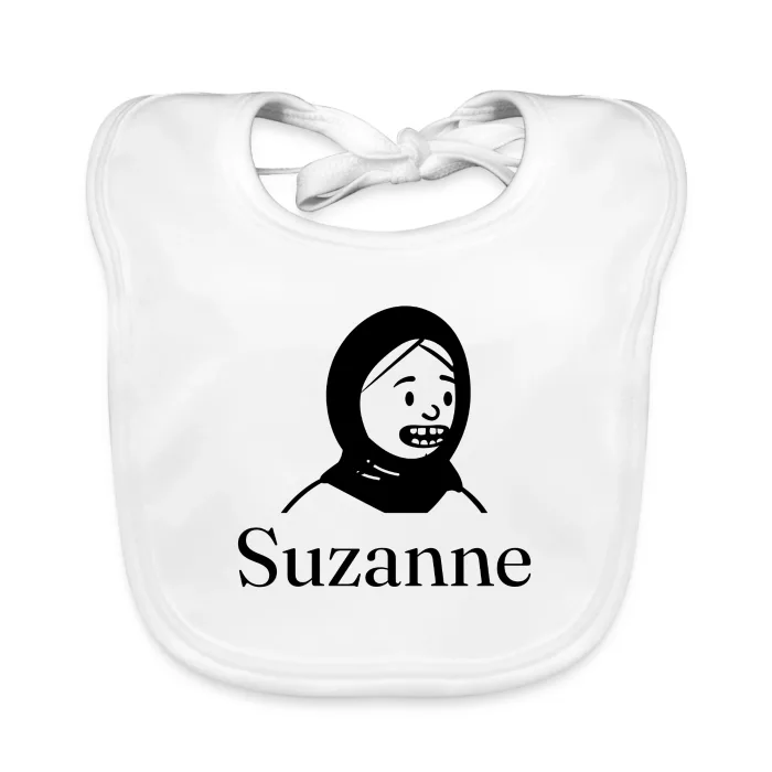 Bavoir bébé personnalisé au prénom Suzanne