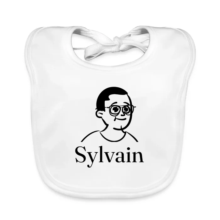 Bavoir bébé personnalisé au prénom Sylvain