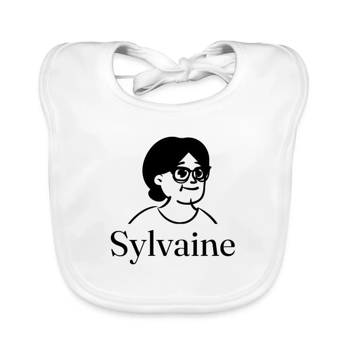 Bavoir bébé personnalisé au prénom Sylvaine