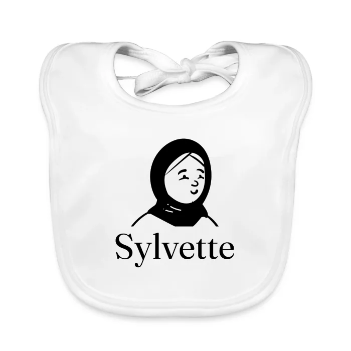 Bavoir bébé personnalisé au prénom Sylvette