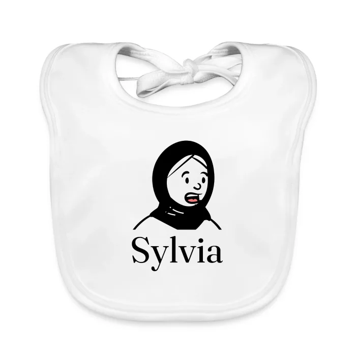 Bavoir bébé personnalisé au prénom Sylvia